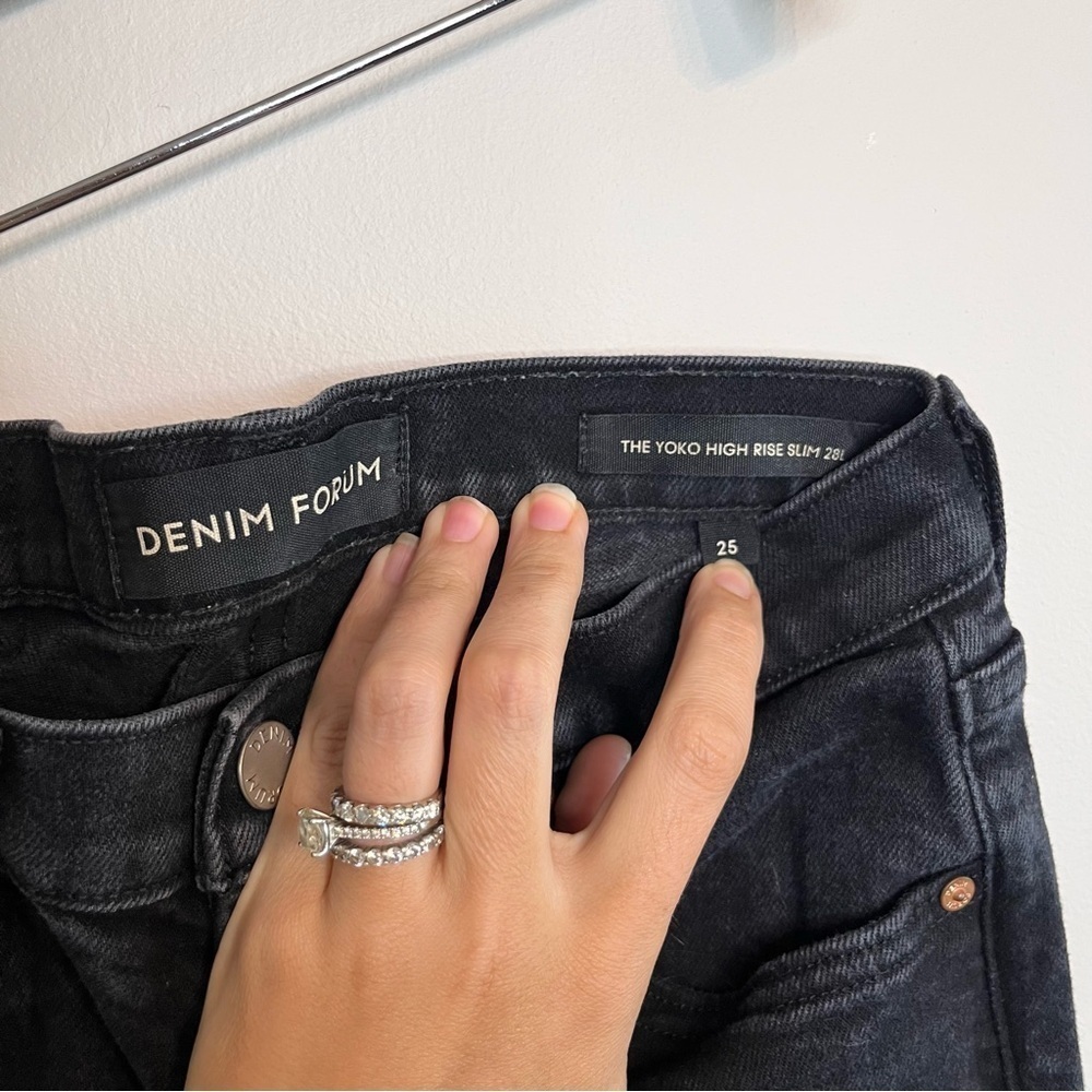 Denim Forum The Yoko High Rise Slim 25 Black - Picture 8 of 10